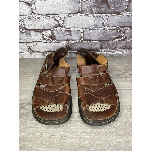 Born Brown Leather Fisherman Comfort Strap Casual Sandals Men’s Sz 46EU/12M US - Picture 11 of 16